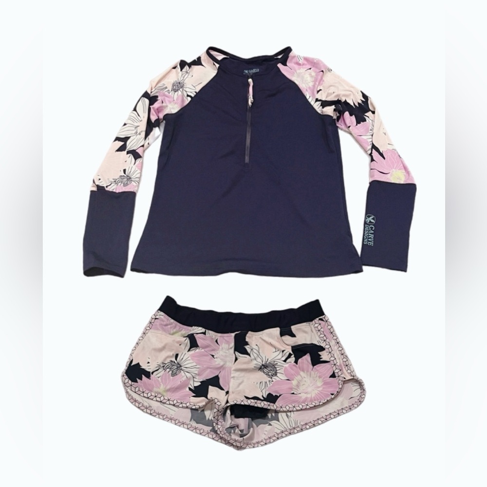 ✨Carve Designs Blue & Purple Floral Swim Set✨